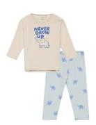 Set Top Leggings Elephant Pyjamasetti Pyjama Multi/patterned Lindex