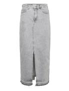 2Nd Larchy Tt - Achromatic Denim Polvipituinen Hame Grey 2NDDAY