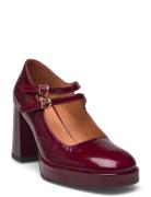 088-Verite Cuir Brillant Korolliset Sandaalit Burgundy Jonak Paris