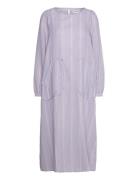 Lucasll Midi Dress Ls Polvipituinen Mekko Purple Lollys Laundry