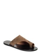 Rosa Khaki Brown Suede Matalapohjaiset Sandaalit Brown ATP Atelier