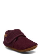 Baby Wool Slippers Aamutossut Sisäkengät Burgundy En Fant