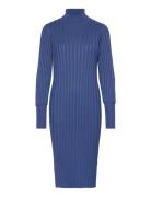 Srfelina Rollneck Dress Knit Polvipituinen Mekko Blue Soft Rebels