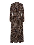 Vmshilah Naja Ls Long Shirt Dress Wvn Ga Polvipituinen Mekko Brown Ver...