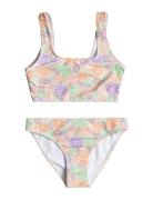 All About Sol Cropped Set Bikinit Multi/patterned Roxy