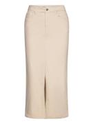 Vmwild Lucky Hr 7/8 Clr Skirt Lcs Polvipituinen Hame Cream Vero Moda