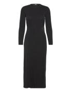 Lslv Lurex Jersey Dress Polvipituinen Mekko Black Karl Lagerfeld