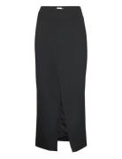 Overlapping Pencil Skirt Polvipituinen Hame Black Hope