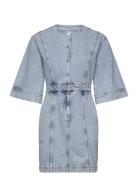 Cara Short Denim Dress Lyhyt Mekko Blue NORR