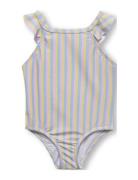 Kmganna Frill Swimsuit Acc Uimapuku Uima-asut Purple Kids Only