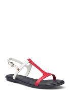 Th Flat Sandal Matalapohjaiset Sandaalit Blue Tommy Hilfiger