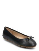 Jayna Nappa Leather Driver Flat Ballerinat Black Lauren Ralph Lauren