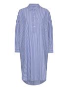 Relieve Shirtdress Stripe Polvipituinen Mekko Blue Moshi Moshi Mind