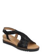 Wedge Sandal Matalapohjaiset Sandaalit Black Gabor