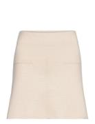 Maiken Merino Skirt Lyhyt Hame Cream Ella&il