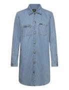 Unionall Shirt Dress Lyhyt Mekko Blue Lee Jeans