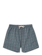 Micro Paisley Swim Trunks Uimashortsit Green Pompeii