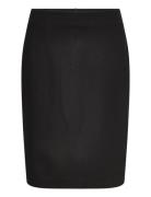 Pencil Skirt With Rome-Knit Opening Polvipituinen Hame Black Mango