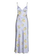 Malinda Slip Dress Maksimekko Juhlamekko Blue Bardot