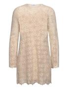 Dress Crochet Serge Lyhyt Mekko Beige ROSEANNA