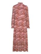 Mschpanthea Rikkelie Maxi Dress Aop Maksimekko Juhlamekko Pink MSCH Co...