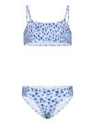 Ruched Printed Bikini Bikinit Blue Mango