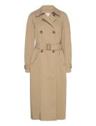 Double-Breasted Cotton Trench Coat Trenssi Takki Beige Mango