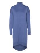 Srlea Rollneck Dress Knit Polvipituinen Mekko Blue Soft Rebels