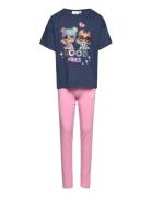 Set 2P Ts + Legging Pyjamasetti Pyjama Pink L.O.L