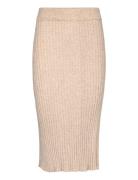 Onlfia Skirt Knt Polvipituinen Hame Beige ONLY