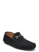 Slhsergio Suede Horsebit Driving Shoe Loaferit Matalat Kengät Black Se...