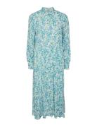 Yasalira Ls Long Shirt Dress S. Noos Maksimekko Juhlamekko Blue YAS