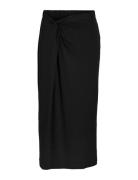 Vivase Hw Midi Skirt Polvipituinen Hame Black Vila