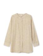 Monochrome Lines Ida Shirt Toppi Beige Juna