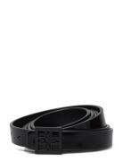 Hazel Double Length Patent Iconic Leather Belt Vyö Black Malina