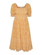 Yasofelia 2/4 Midi Dress S. Polvipituinen Mekko Orange YAS