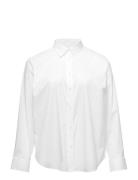 No-Iron Stretch Cotton Shirt Tops Shirts Long-sleeved White Lauren Wom...