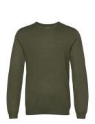 Ecovero L/S O-Neck Knit Tops Knitwear Round Necks Khaki Green Lindberg...