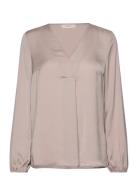 Rindaiw Blouse Tops Blouses Long-sleeved Beige InWear