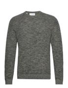 Slhvince Ls Knit Bubble Crew Neck W Tops Knitwear Round Necks Grey Sel...