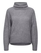 Ihkamara Rn Tops Knitwear Turtleneck Grey ICHI