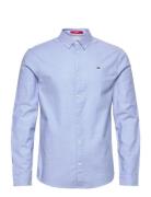 Tjm Slim Stretch Oxford Shirt Tops Shirts Casual Blue Tommy Jeans