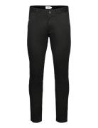 Elm Slim Fit Chino Bottoms Trousers Chinos Black Farah