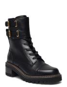 Mallory Shoes Boots Ankle Boots Laced Boots Black See By Chloé