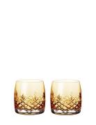 Crispy Citrine Aqua - 2 Pcs. Home Tableware Glass Drinking Glass Yello...