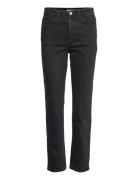 Cropped Denim Bottoms Jeans Straight-regular Black House Of Dagmar