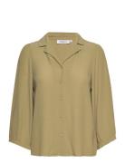 Mschgaliena Morocco 3/4 Shirt Tops Blouses Long-sleeved Khaki Green MS...