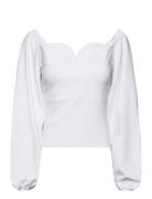 Mistgz Offshoulder Tops Blouses Long-sleeved White Gestuz