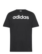 M Lin Sj T Sport T-shirts Short-sleeved Black Adidas Sportswear