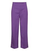 Trouser Lykke Cropped Bottoms Trousers Wide Leg Purple Lindex